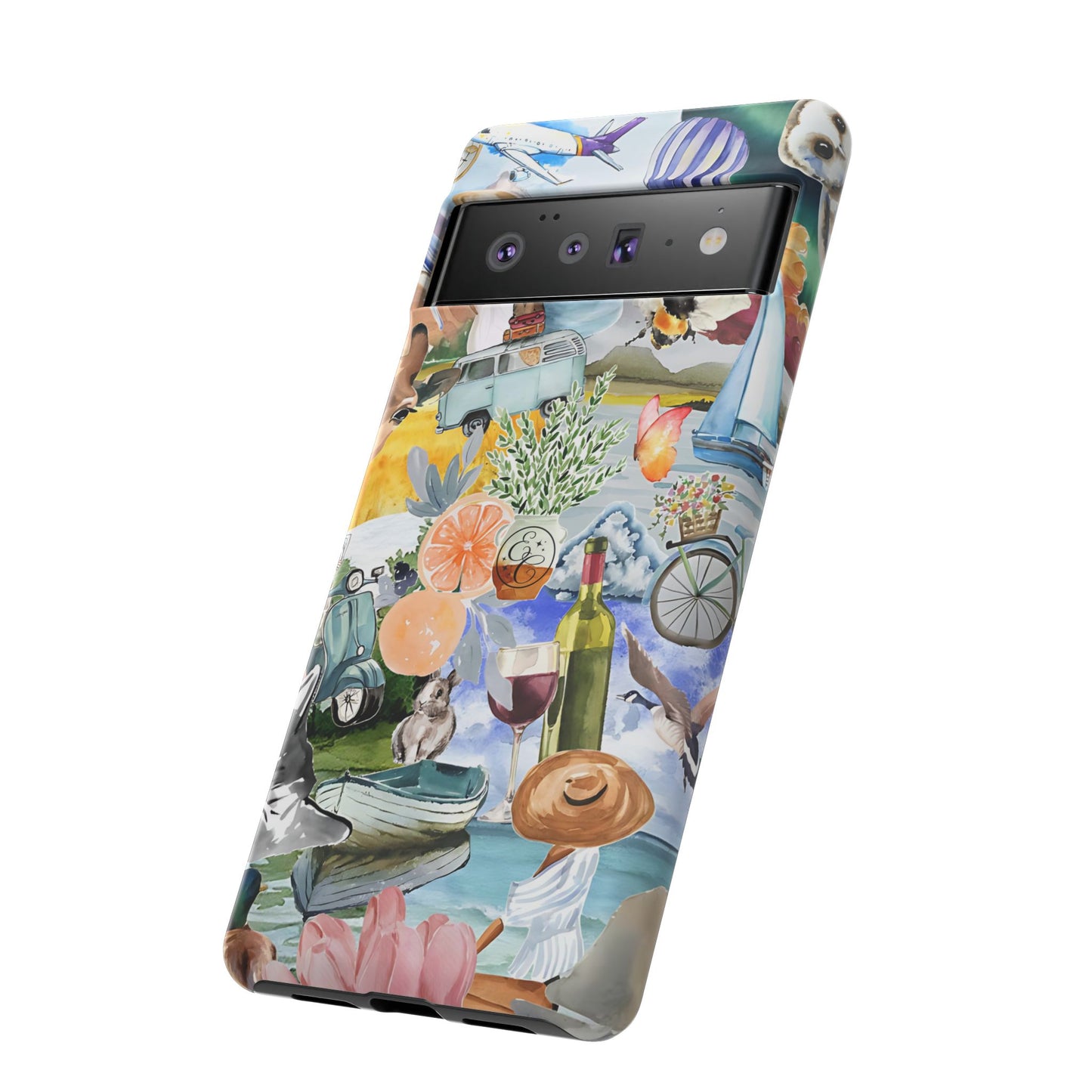 Vintage Travel Collage Tough Phone Case