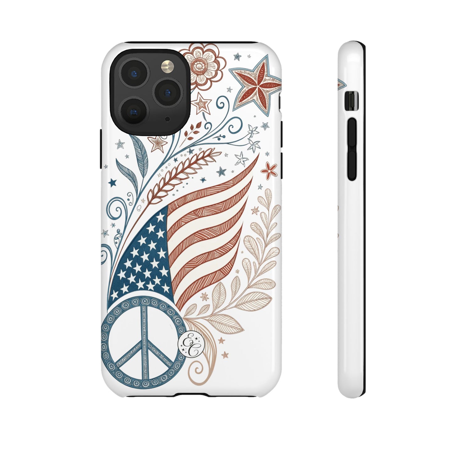 Boho American Flag Tough Phone Case