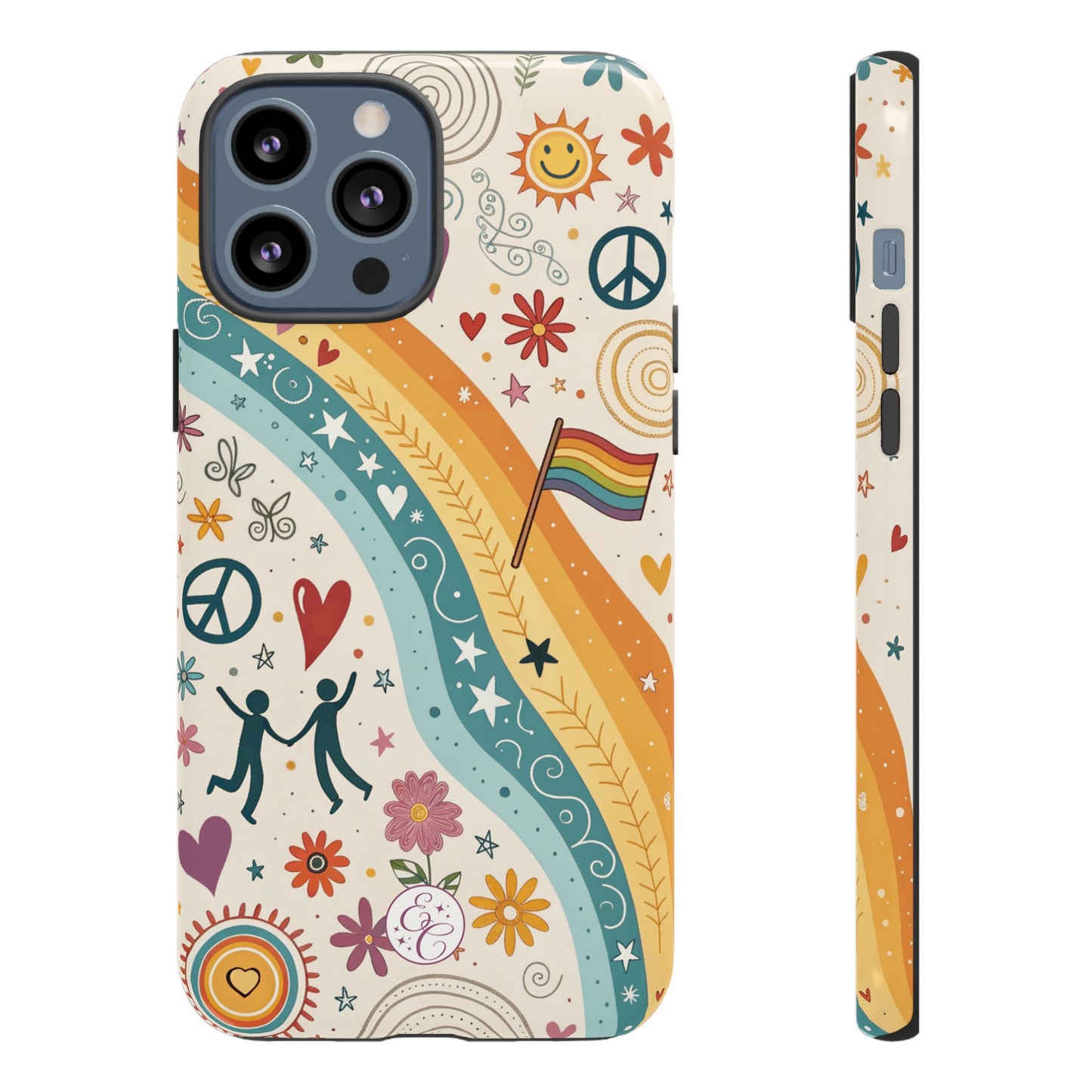 LGTBQ+ Pride Boho Doodle Tough Phone Case
