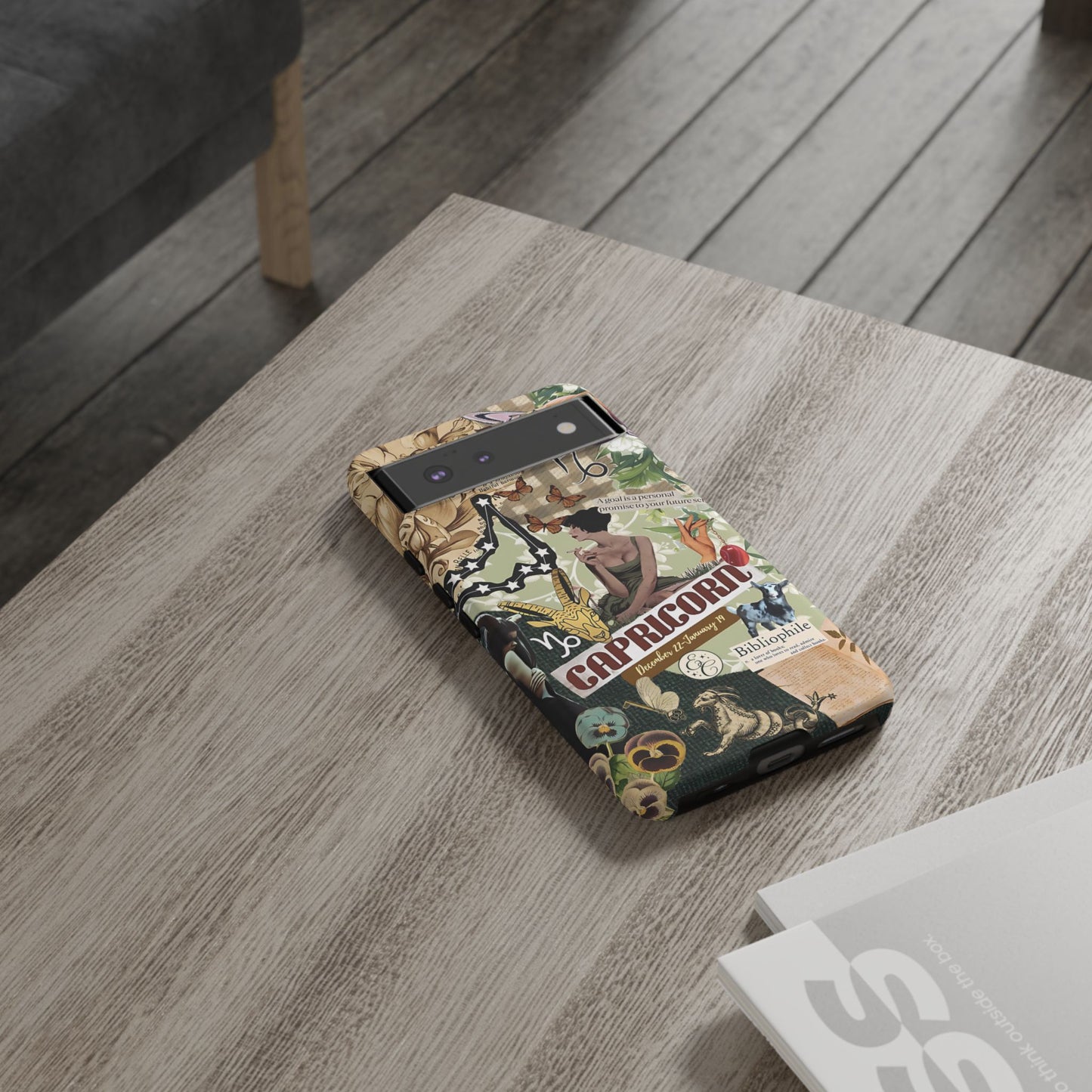 Capricorn Retro Zodiac Collage Tough Phone Case