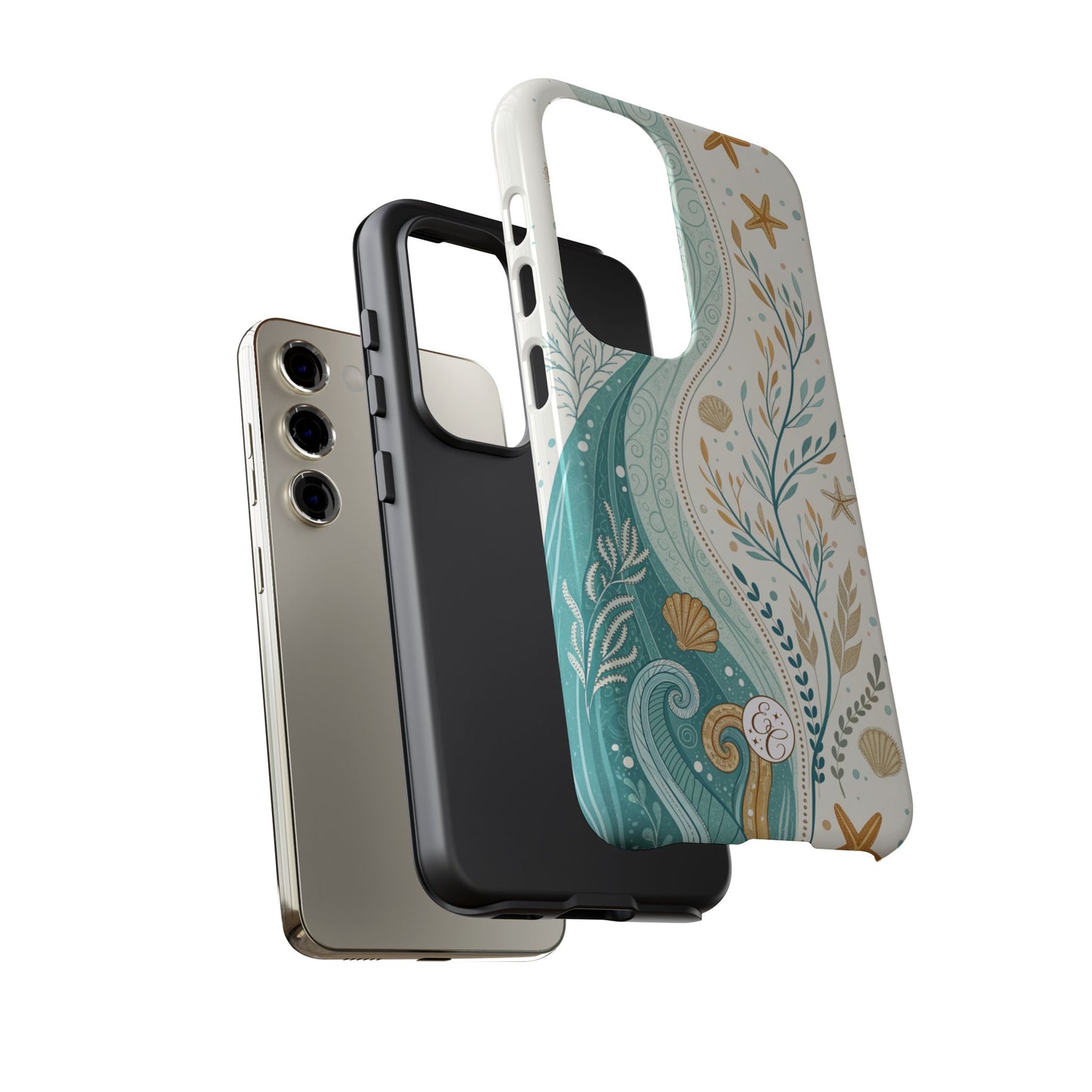 Ocean Boho Doodle Tough Phone Case