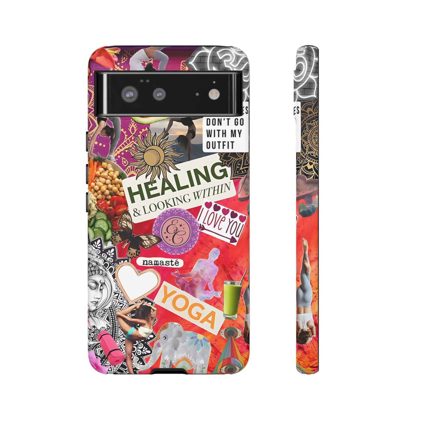 Yoga and Meditation Collage Tough Phone Case