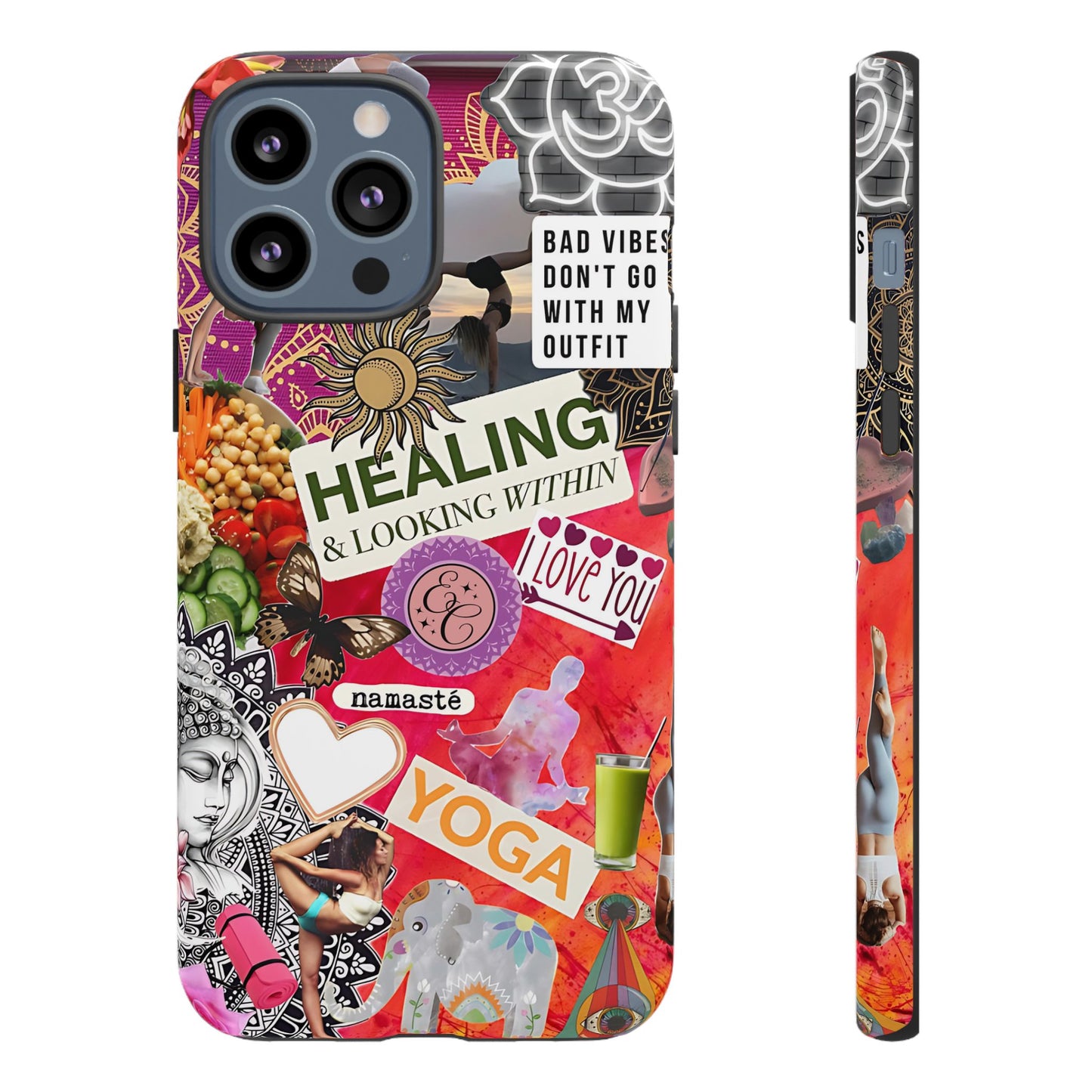 Yoga and Meditation Collage Tough Phone Case