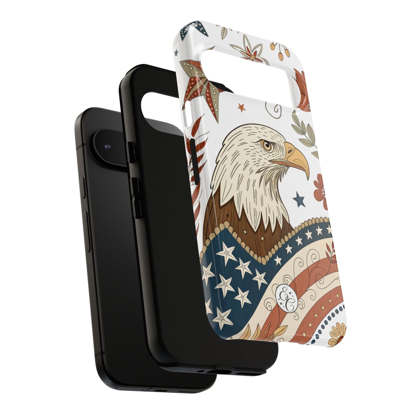 Boho Patriotic Eagle Tough Phone Case