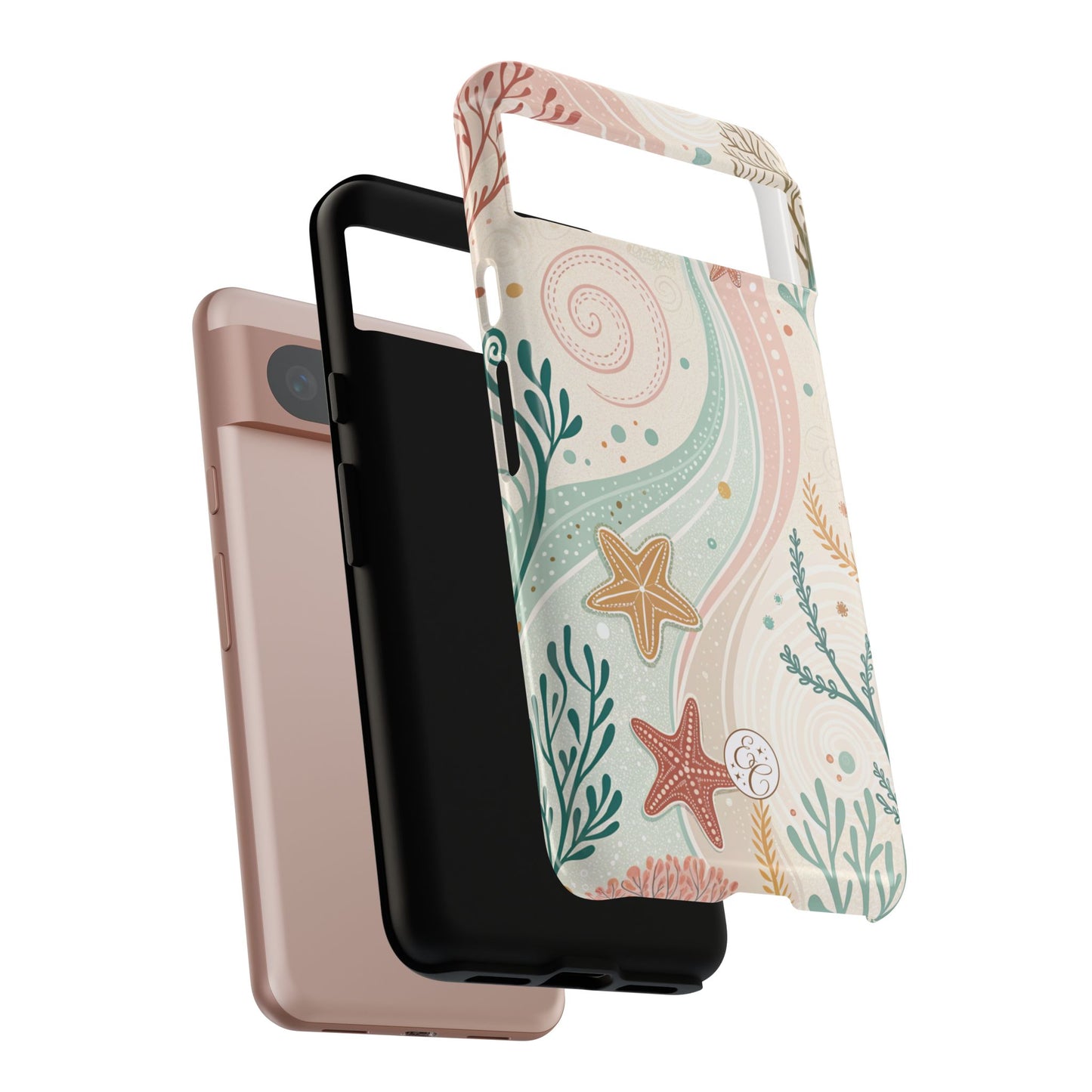 Pink Ocean Boho Doodle Tough Phone Case