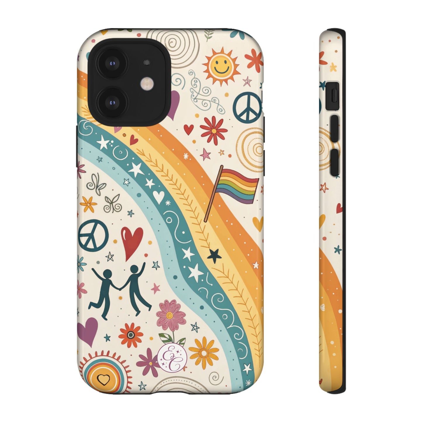 LGTBQ+ Pride Boho Doodle Tough Phone Case