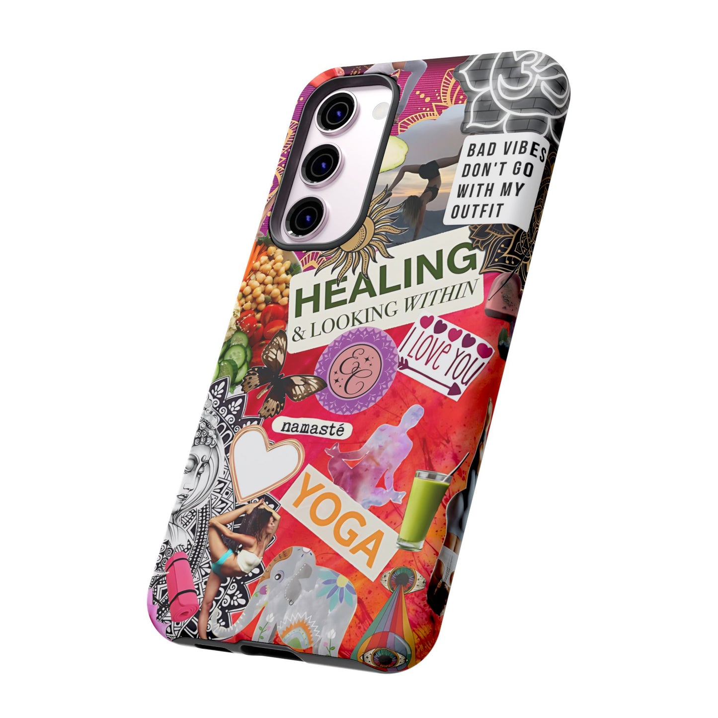 Yoga and Meditation Collage Tough Phone Case