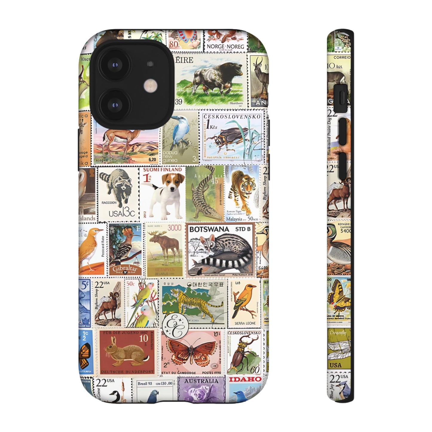 Wildlife Stamp Collage Tough Phone Case