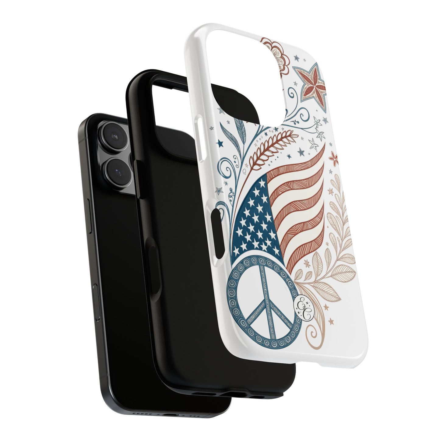 Boho American Flag Tough Phone Case