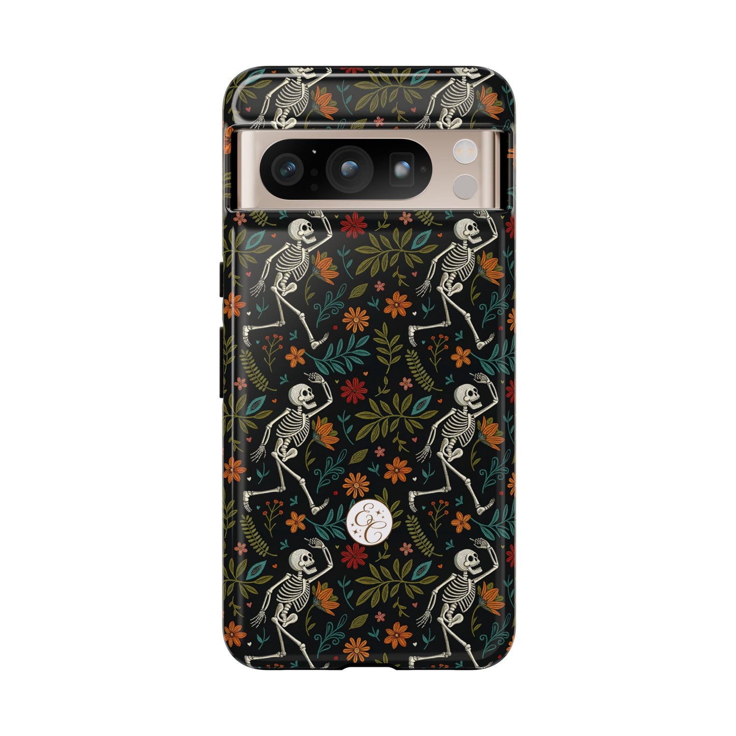 Halloween Boho Skeleton Pattern Tough Phone Case