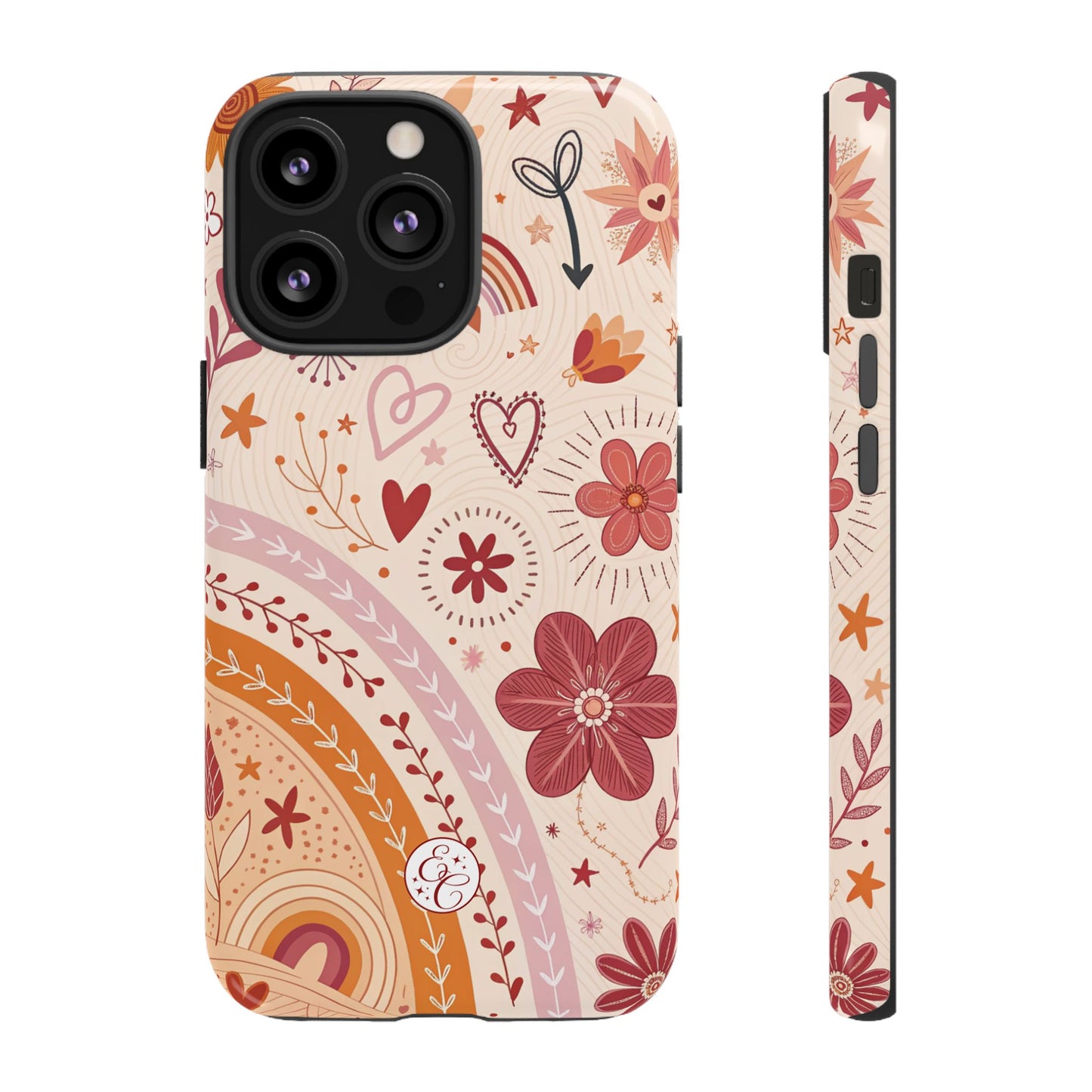 Lesbian Boho Doodle Tough Phone Case