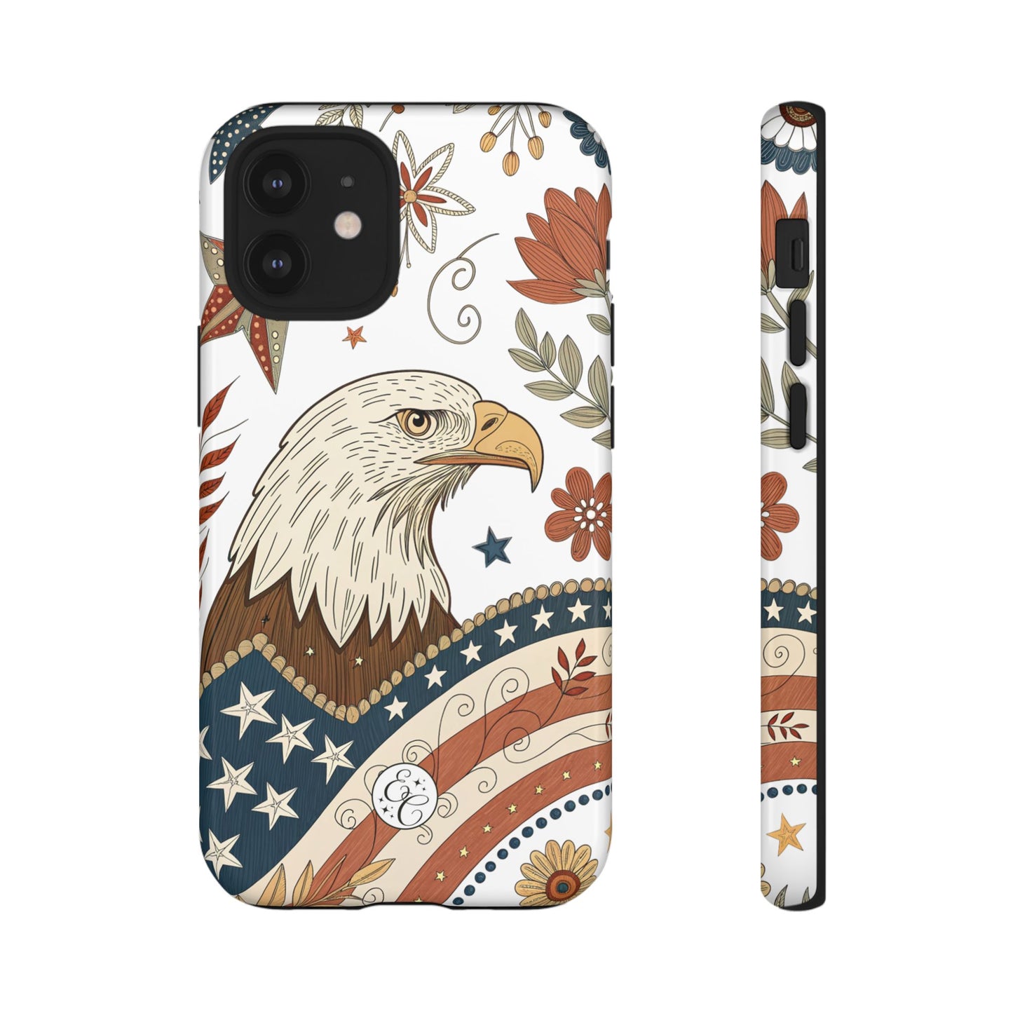 Boho Patriotic Eagle Tough Phone Case