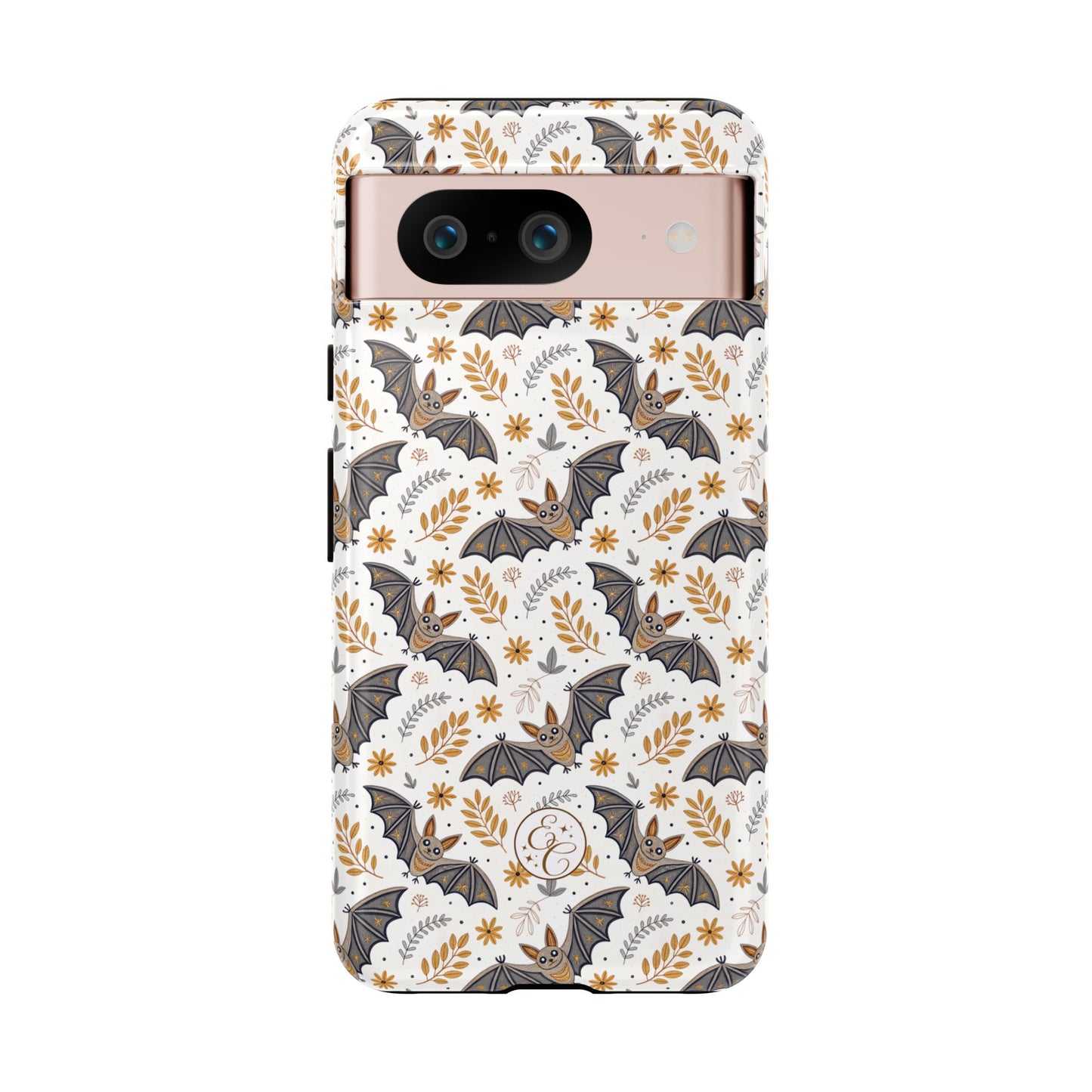 Boho Halloween Bat Pattern Tough Phone Case