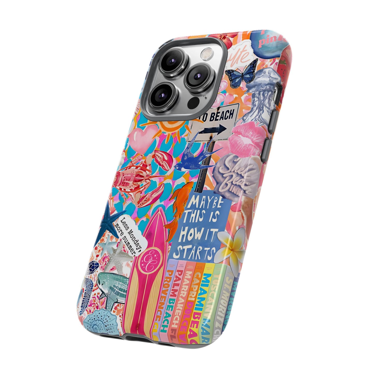Colorful Beach Collage Tough Phone Case