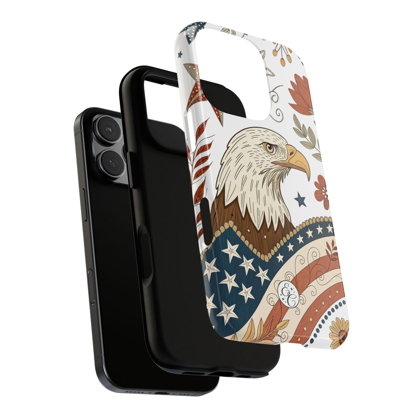 Boho Patriotic Eagle Tough Phone Case
