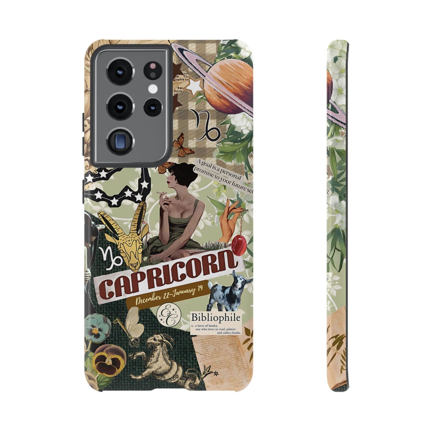 Capricorn Retro Zodiac Collage Tough Phone Case