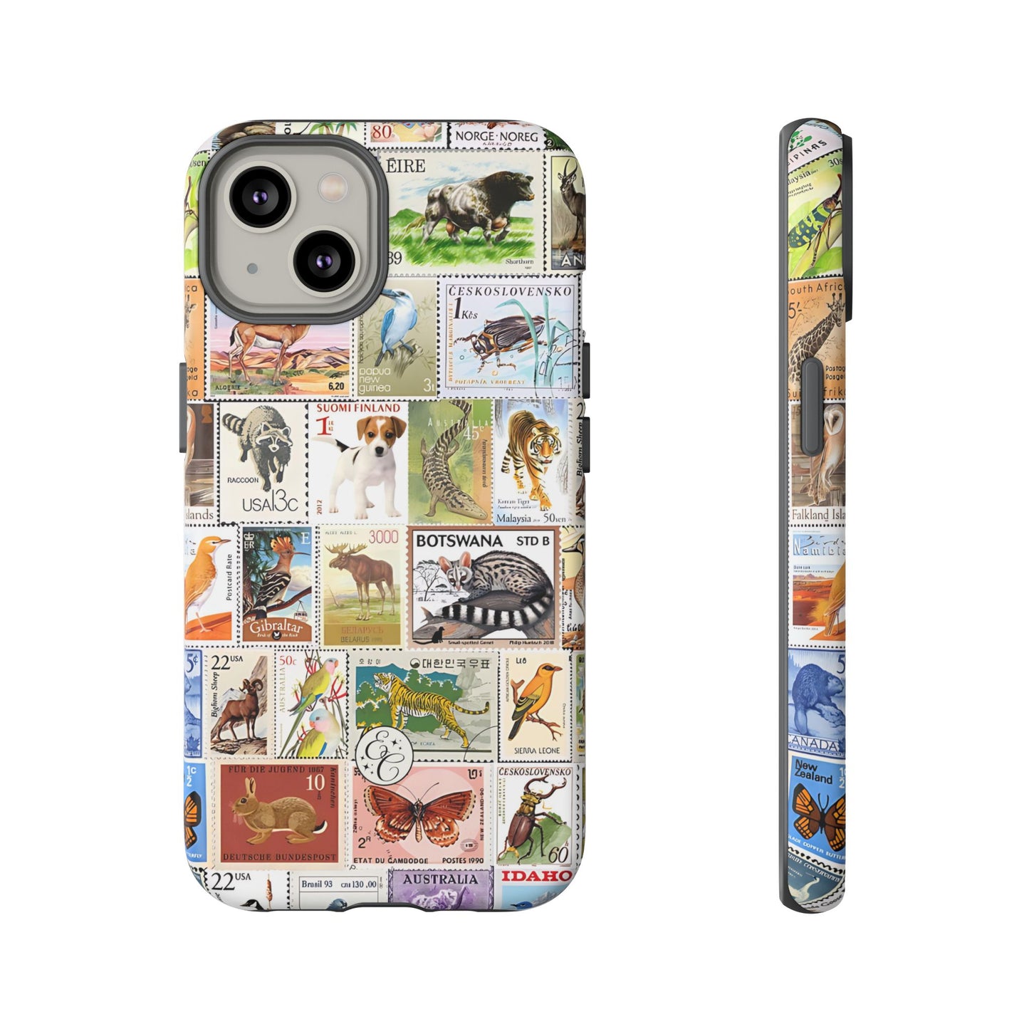 Wildlife Stamp Collage Tough Phone Case