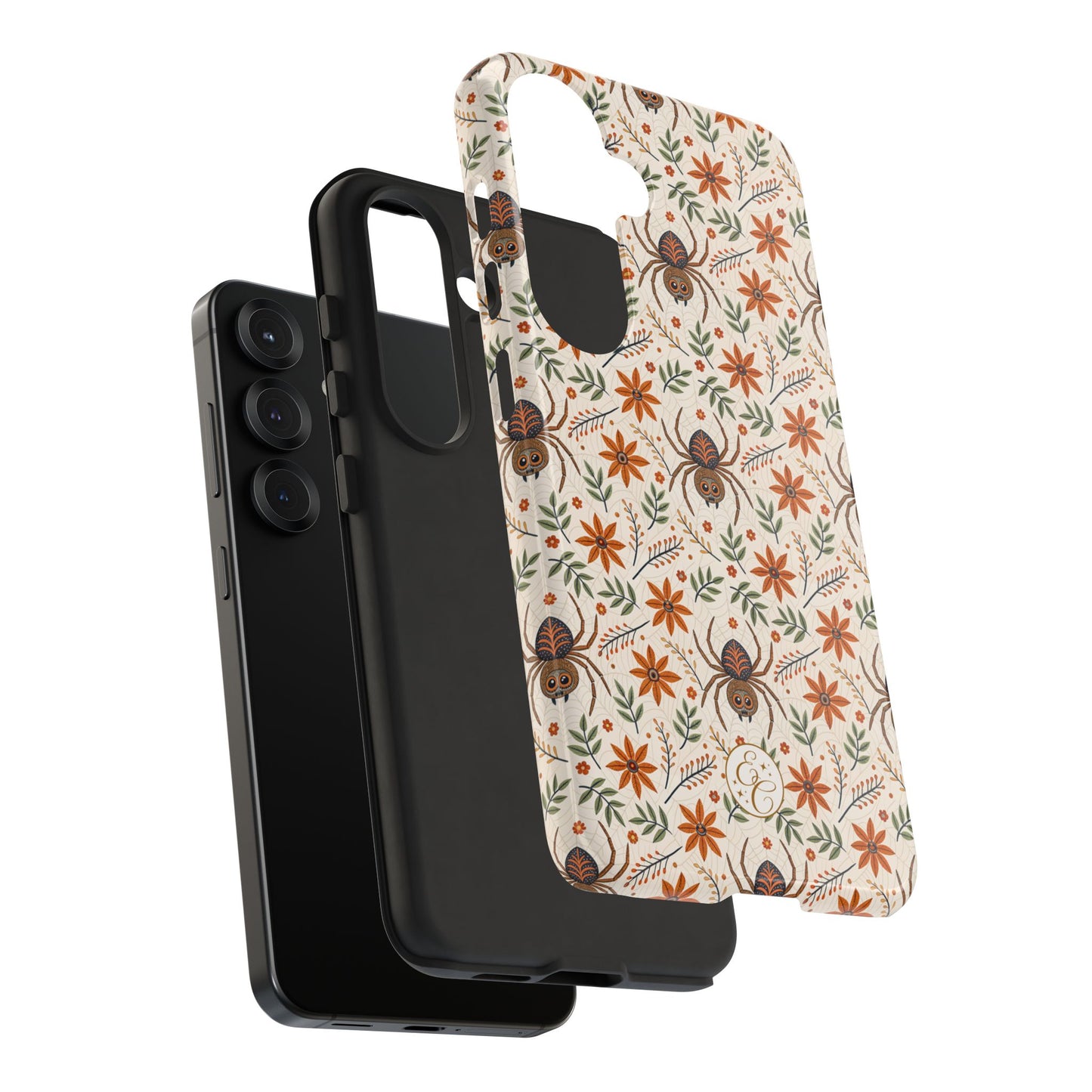 Boho Floral Spider Pattern Tough Phone Case