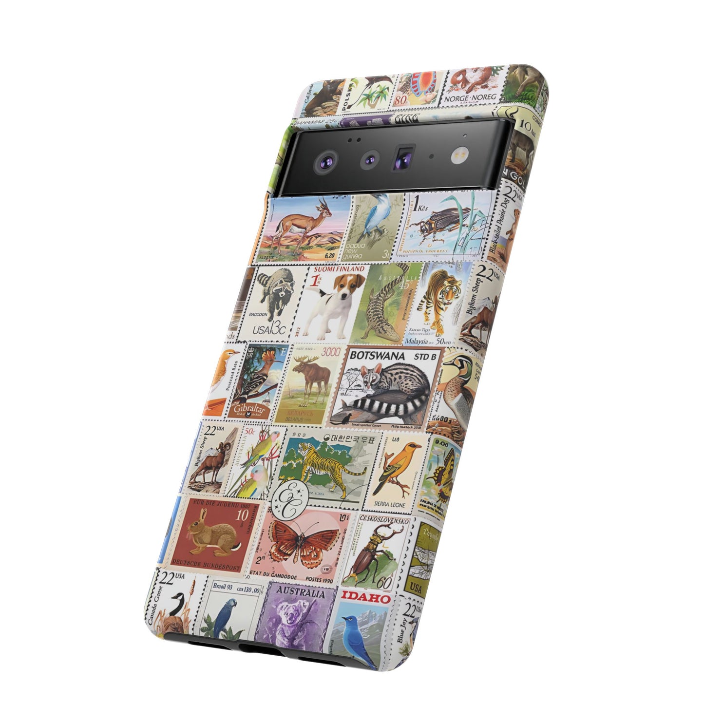 Wildlife Stamp Collage Tough Phone Case