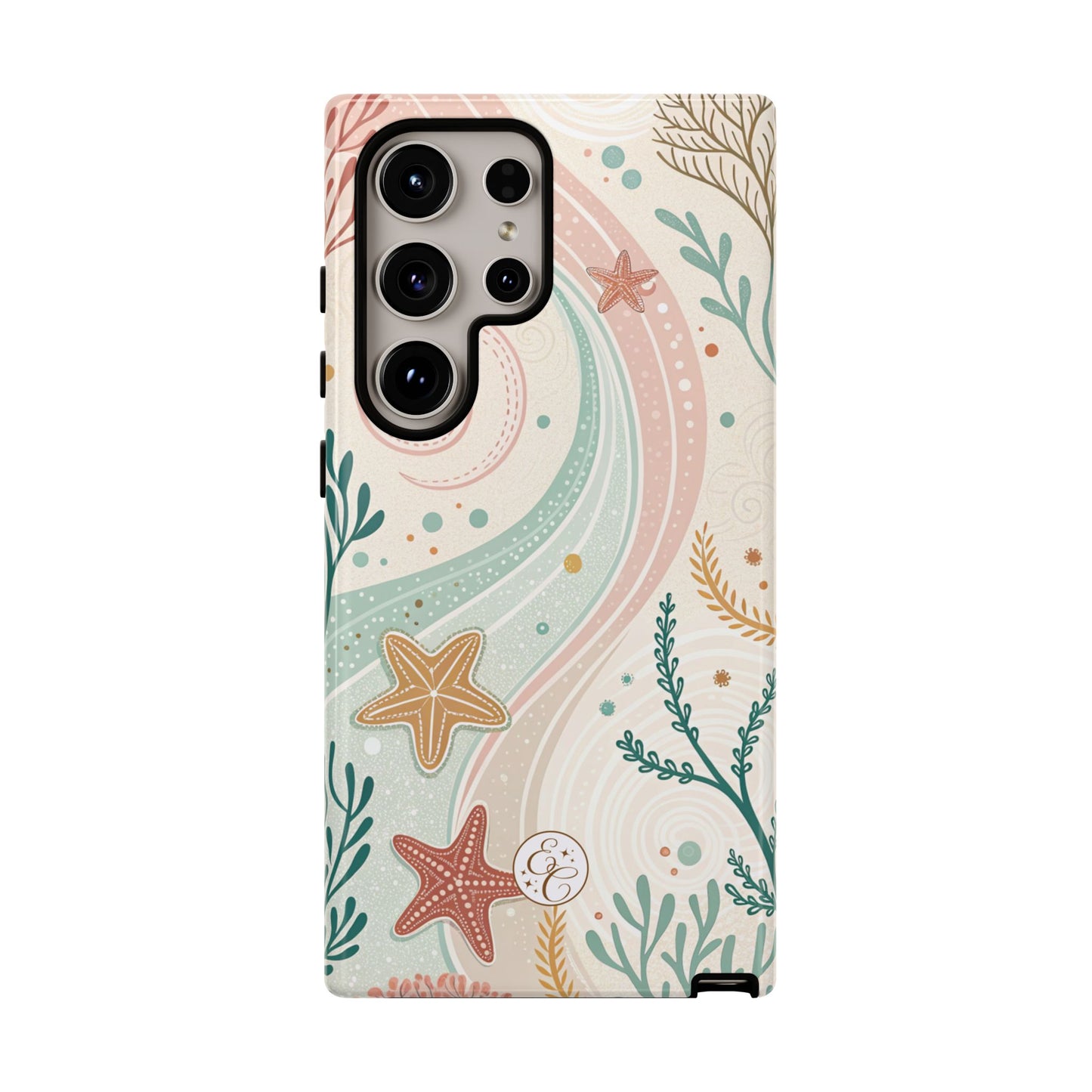 Pink Ocean Boho Doodle Tough Phone Case