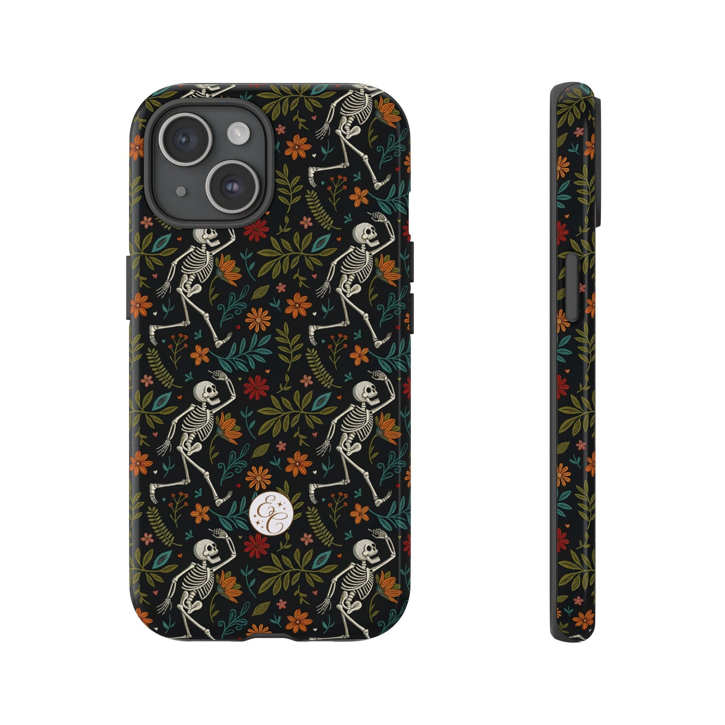 Halloween Boho Skeleton Pattern Tough Phone Case
