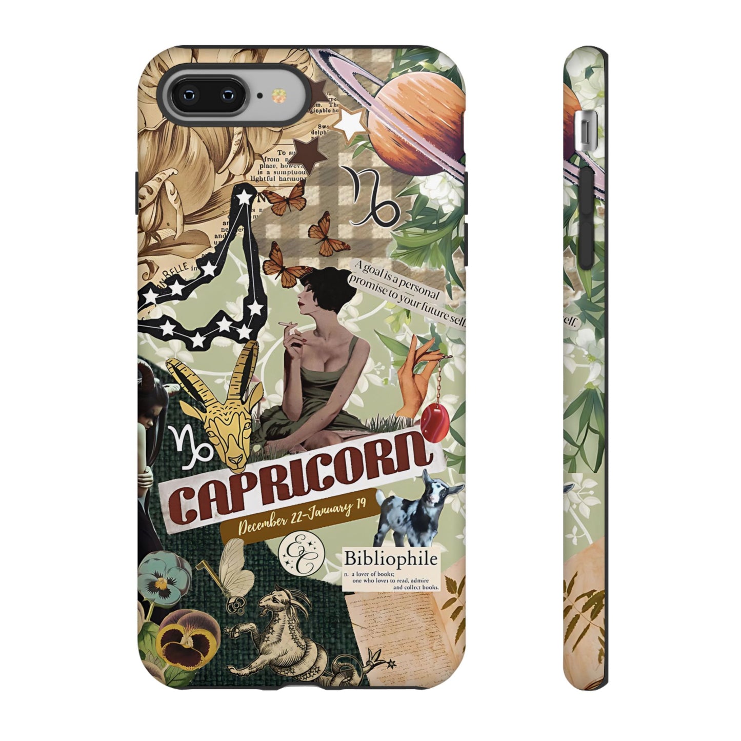 Capricorn Retro Zodiac Collage Tough Phone Case