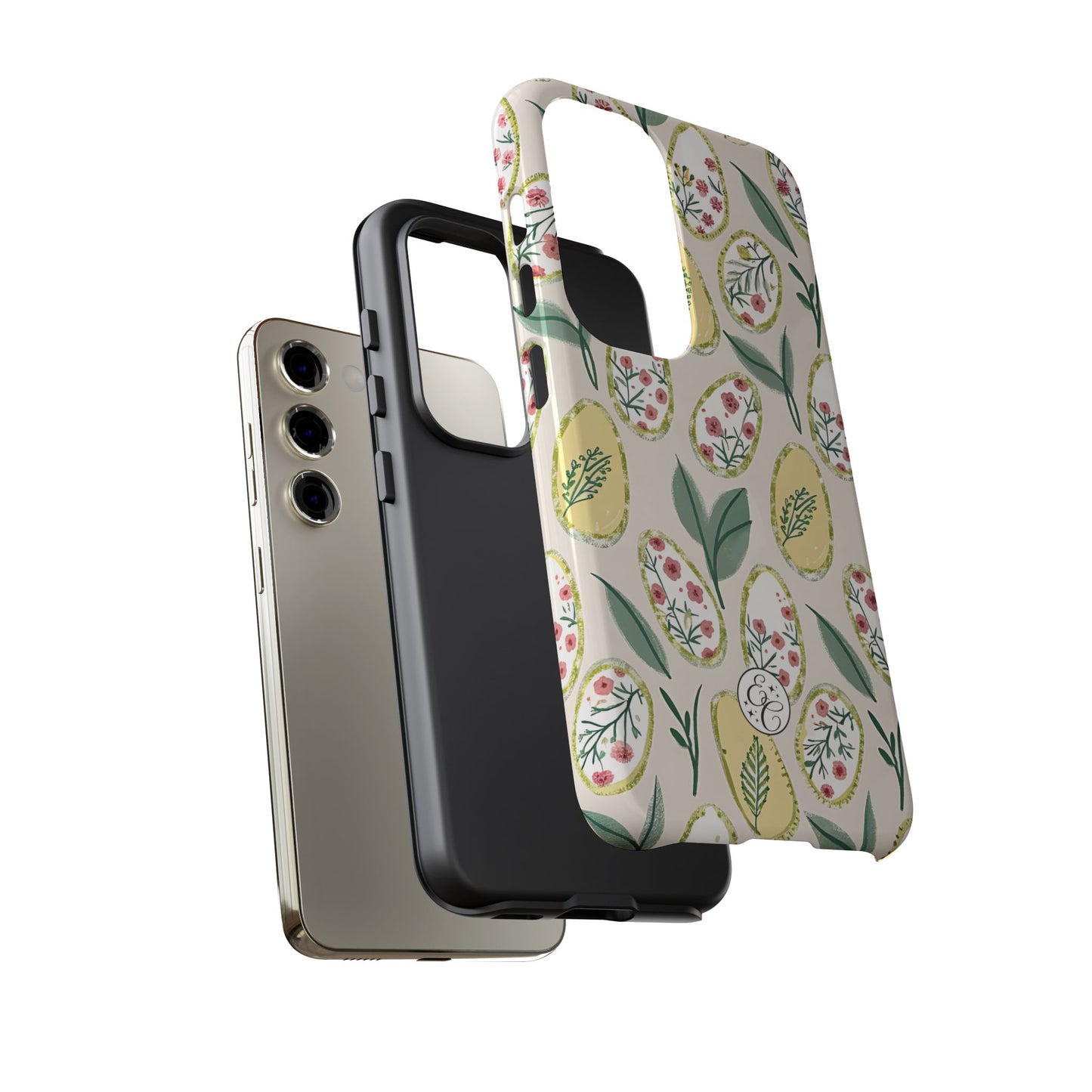 Floral Easter Egg Pattern Tough Phone Case