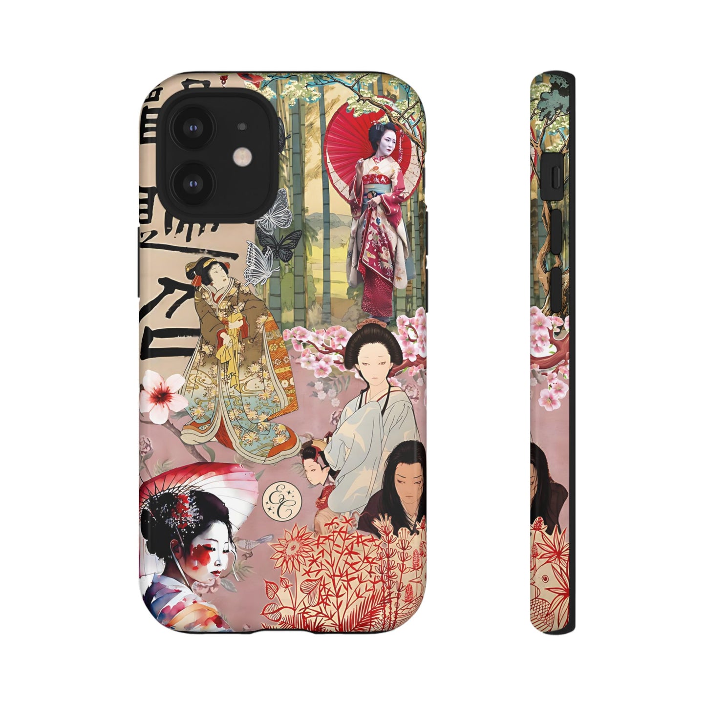 Japanese Geisha Collage Tough Phone Case