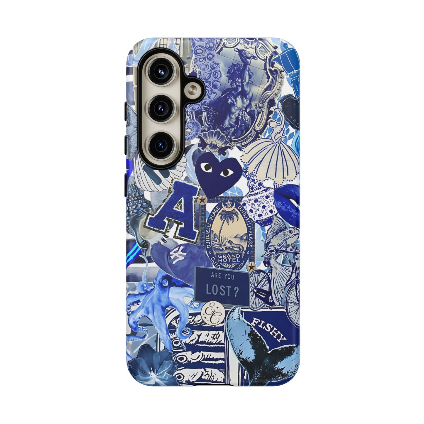 Blue Collage Tough Phone Case