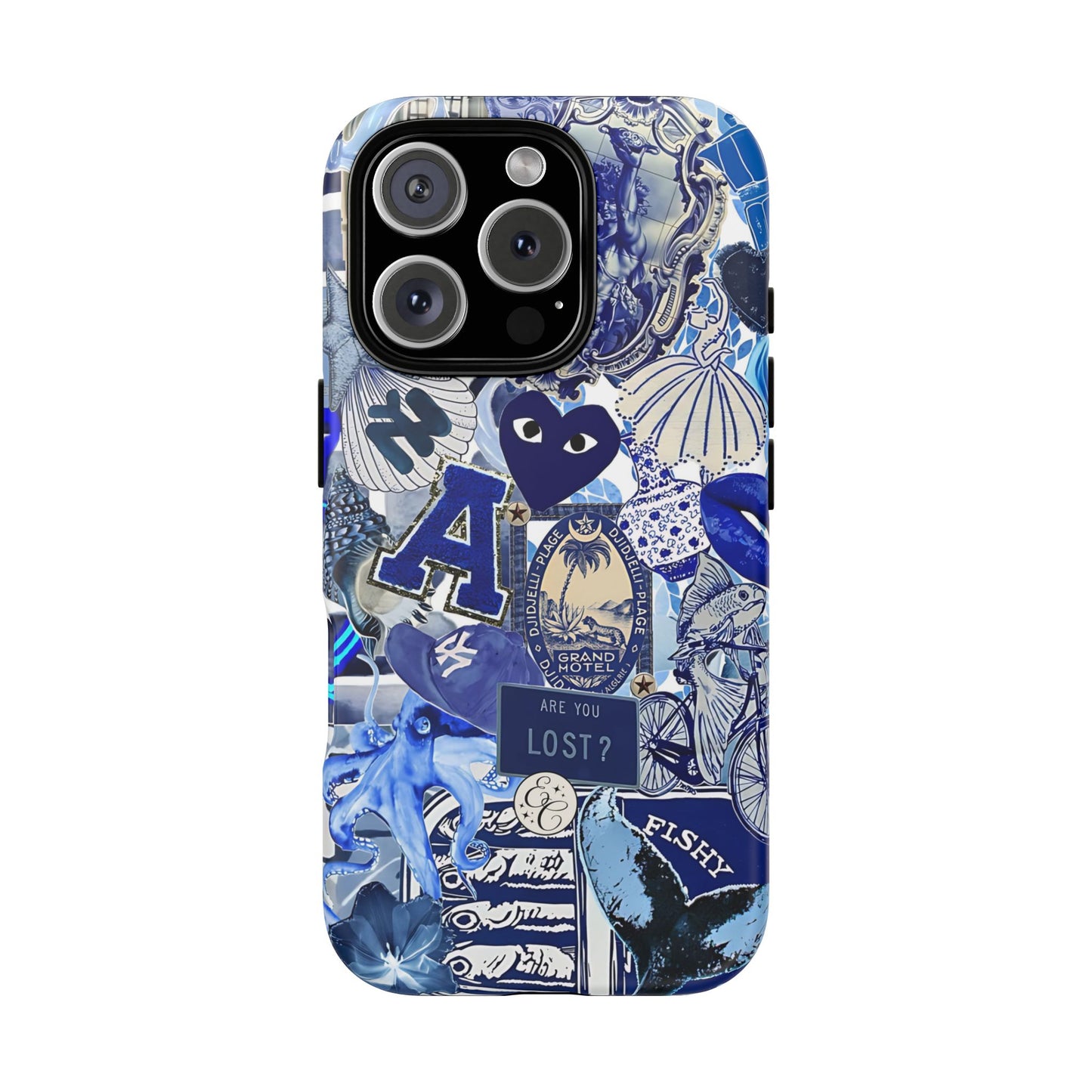 Blue Collage Tough Phone Case