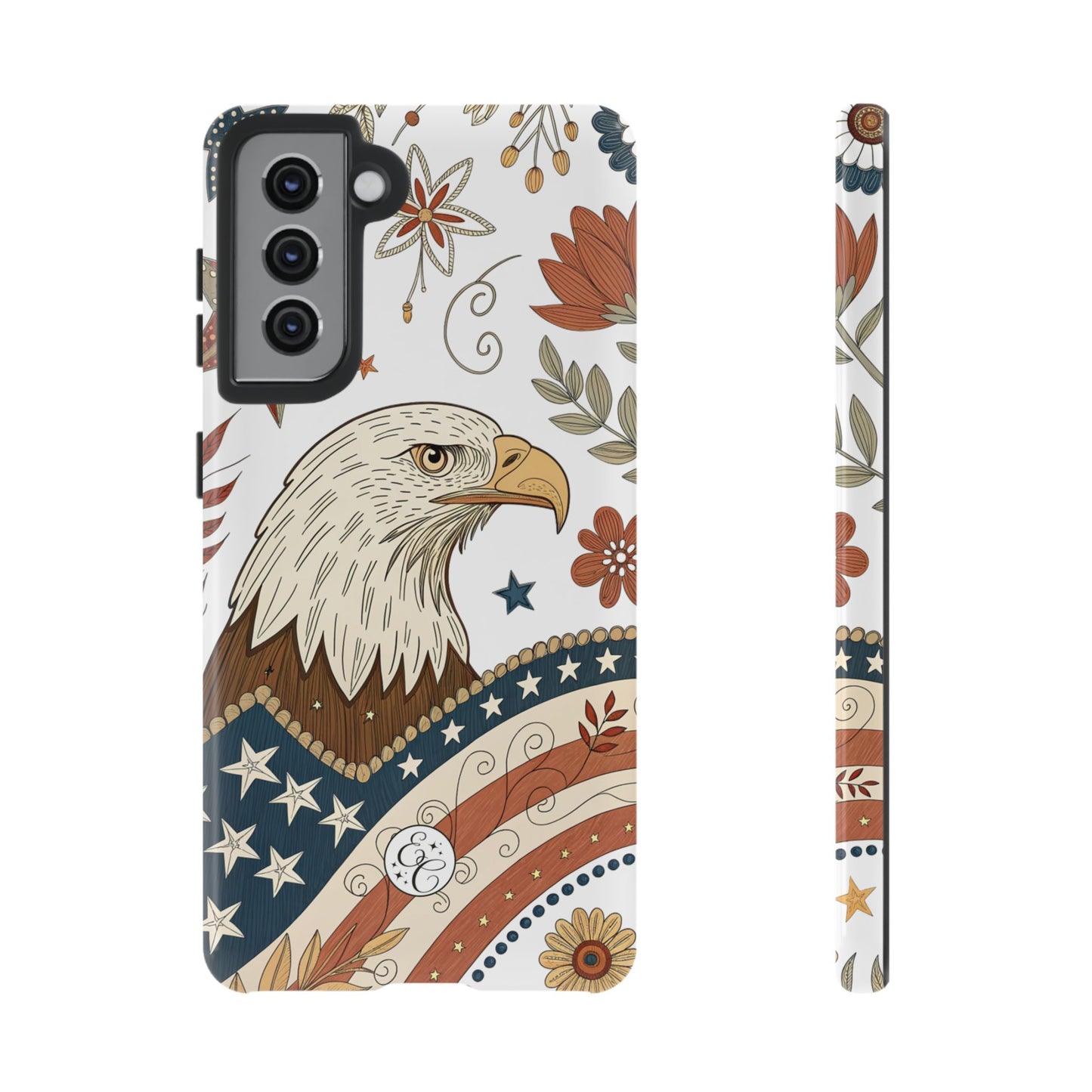 Boho Patriotic Eagle Tough Phone Case