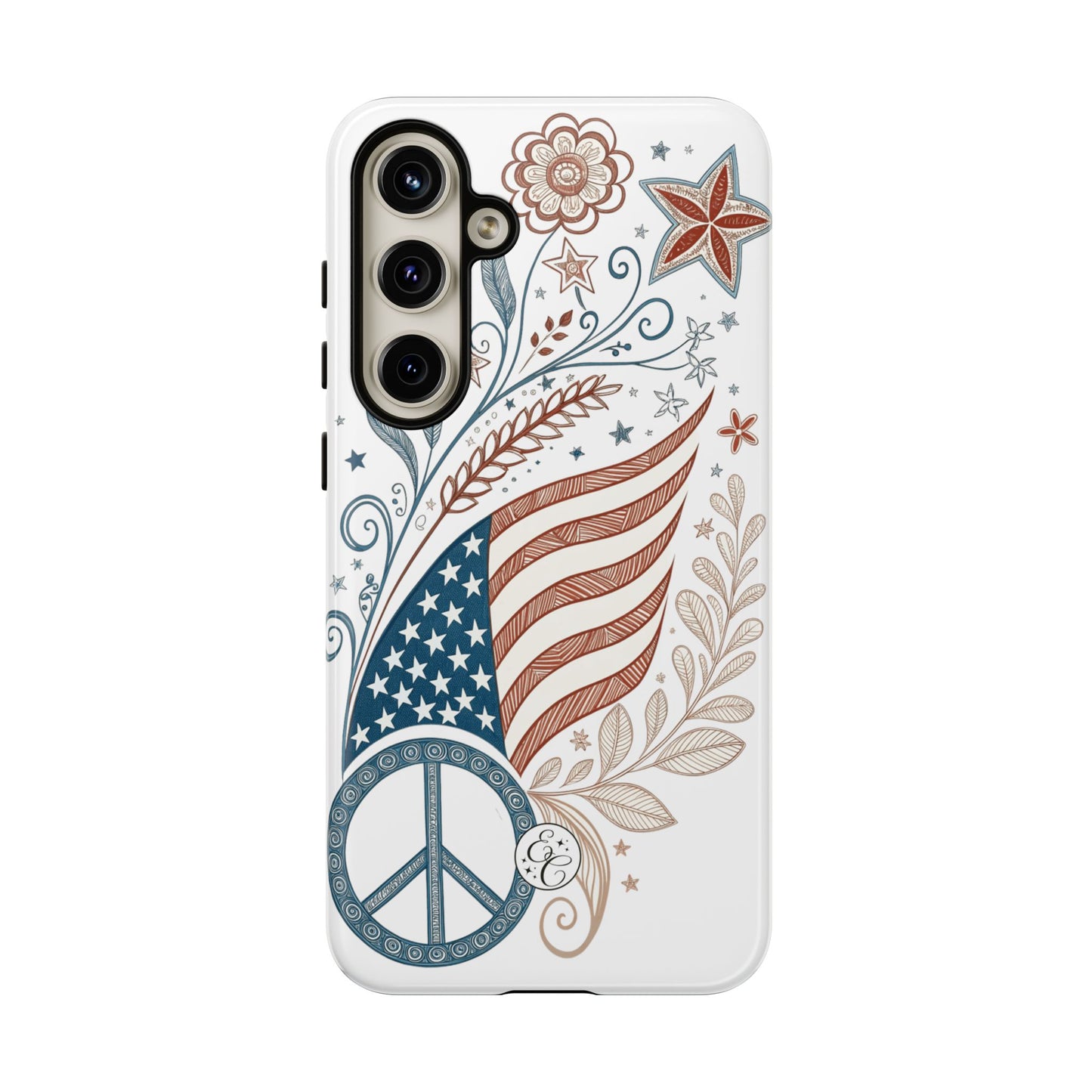 Boho American Flag Tough Phone Case