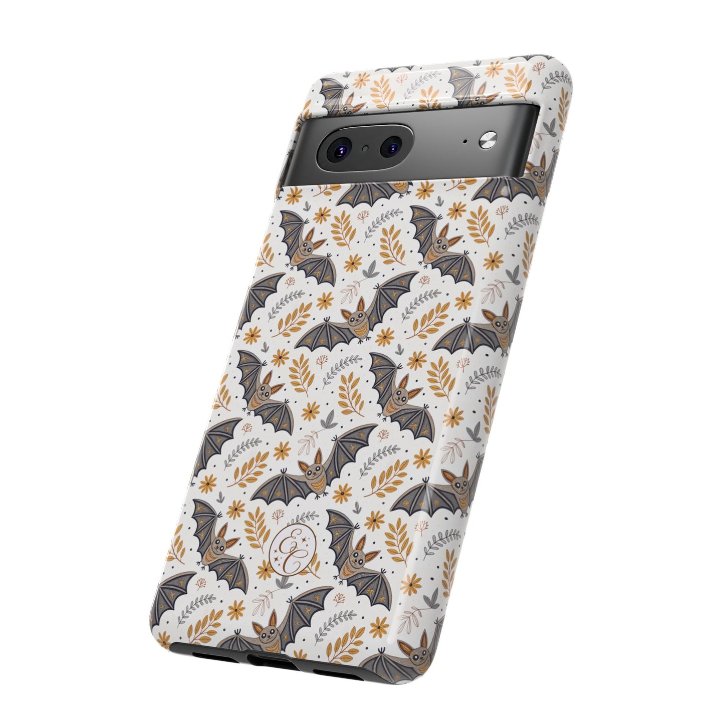 Boho Halloween Bat Pattern Tough Phone Case