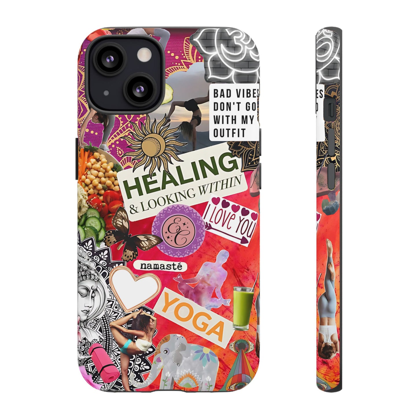 Yoga and Meditation Collage Tough Phone Case