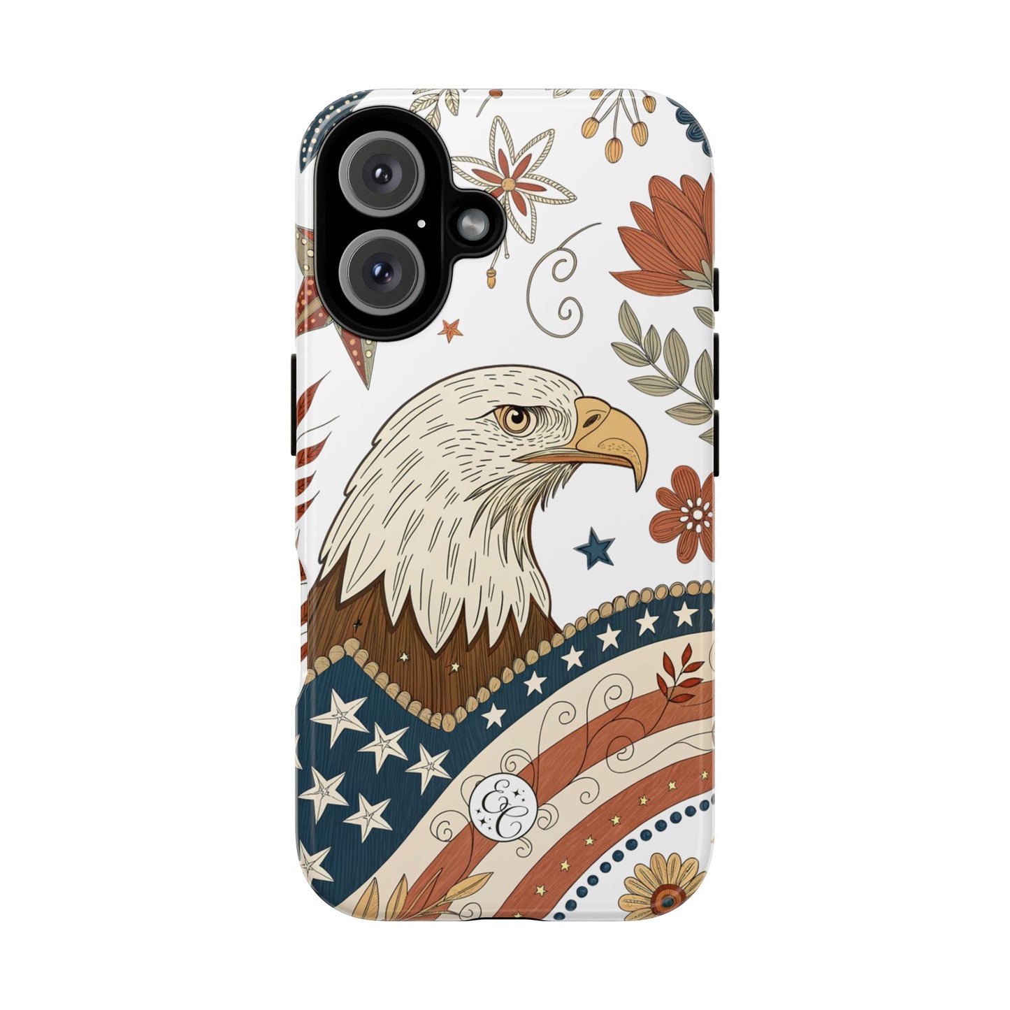 Boho Patriotic Eagle Tough Phone Case