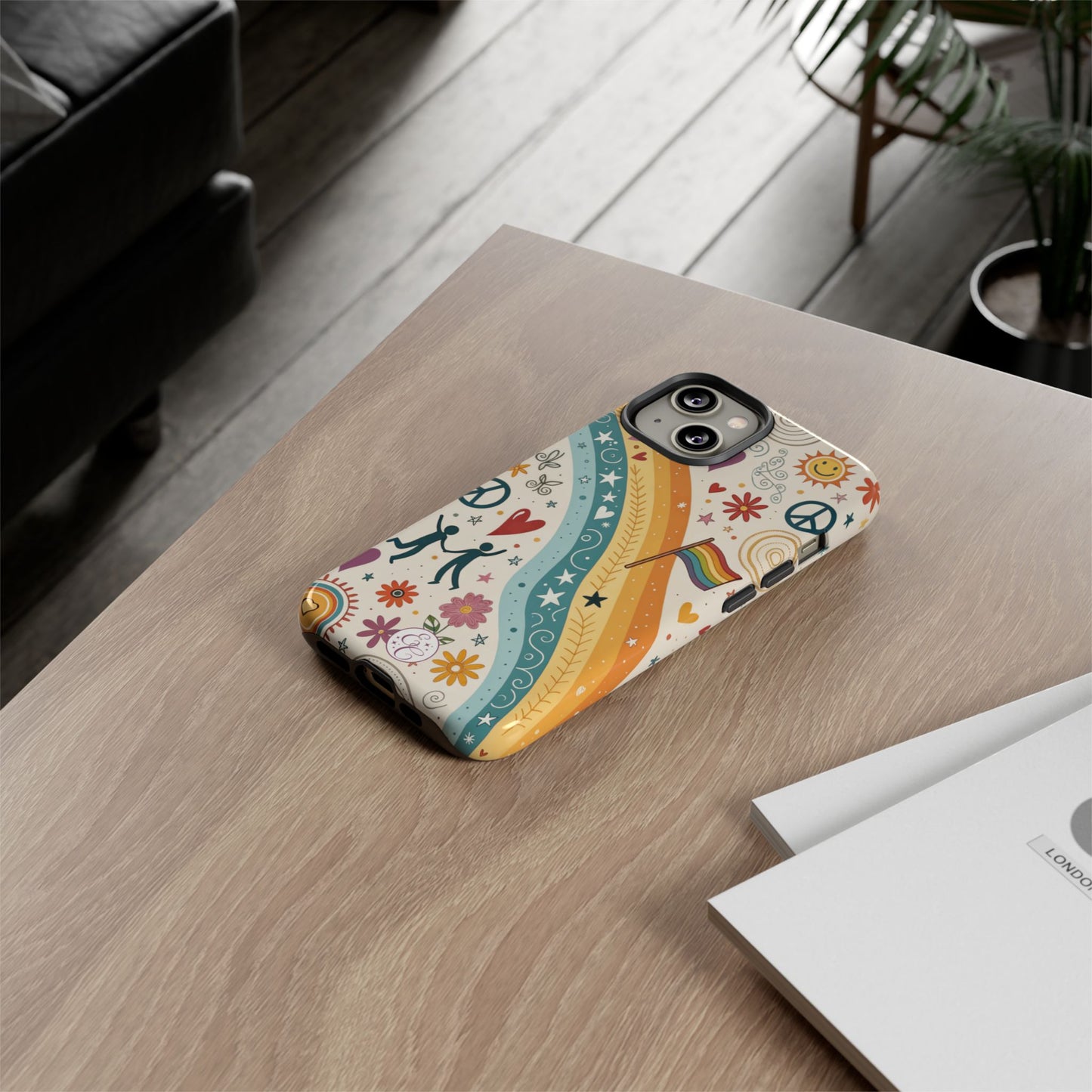 LGTBQ+ Pride Boho Doodle Tough Phone Case