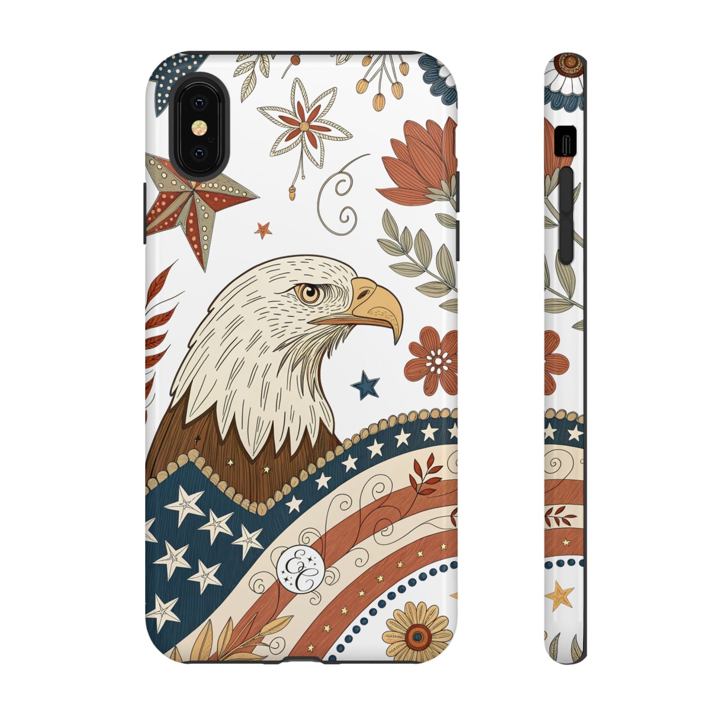 Boho Patriotic Eagle Tough Phone Case