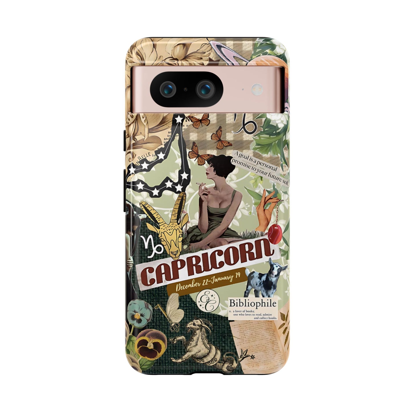 Capricorn Retro Zodiac Collage Tough Phone Case