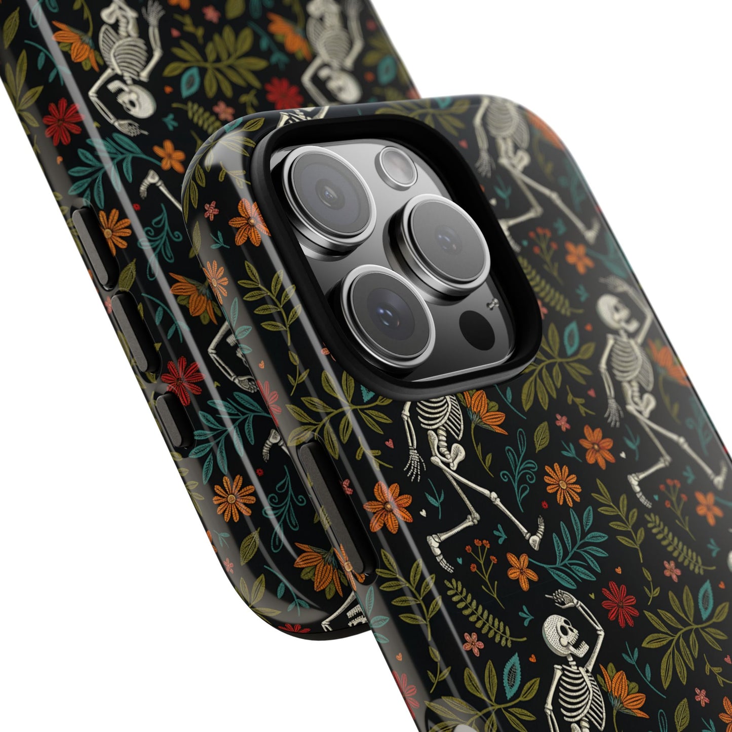 Halloween Boho Skeleton Pattern Tough Phone Case