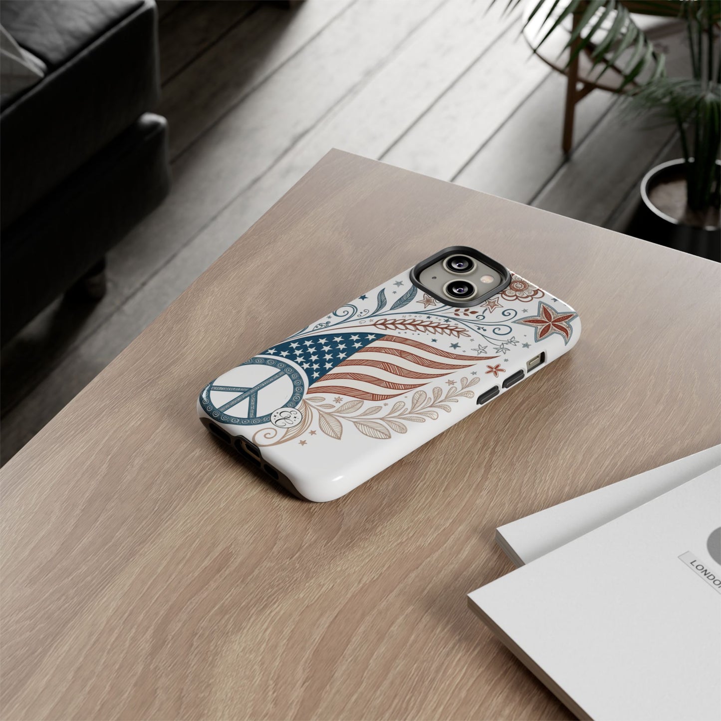 Boho American Flag Tough Phone Case