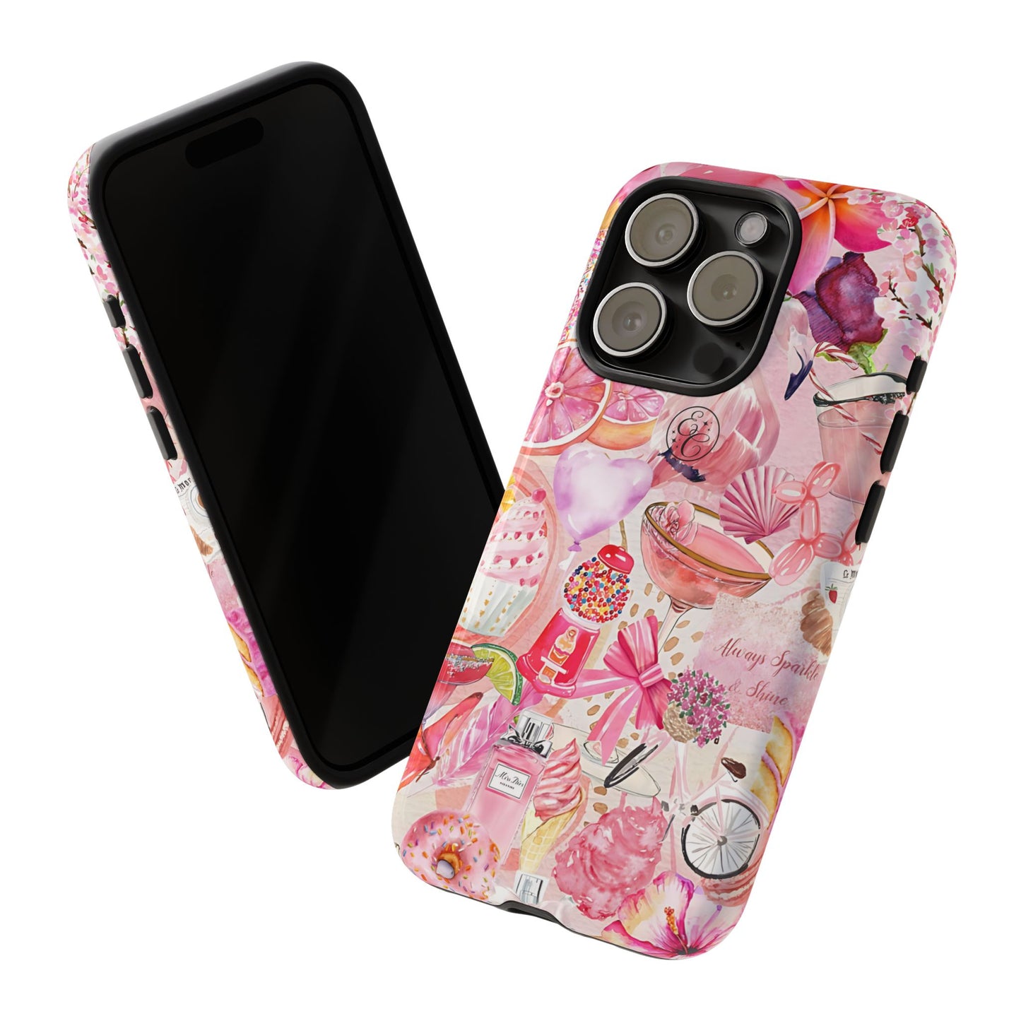 Pink Collage Tough Phone Case