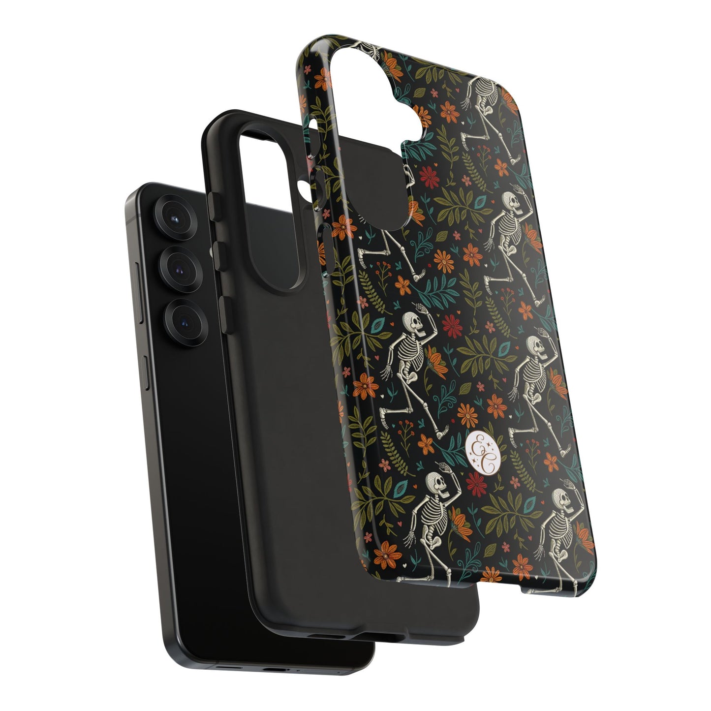 Halloween Boho Skeleton Pattern Tough Phone Case