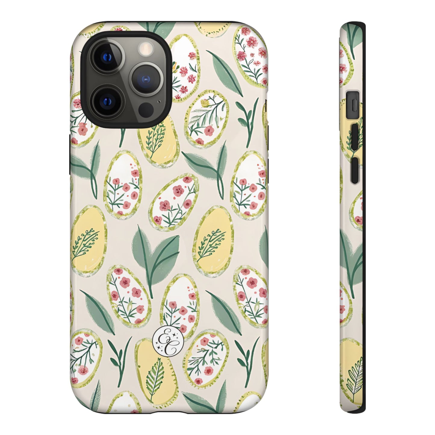 Floral Easter Egg Pattern Tough Phone Case