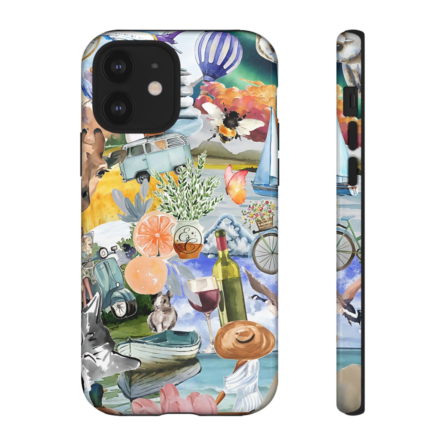Vintage Travel Collage Tough Phone Case