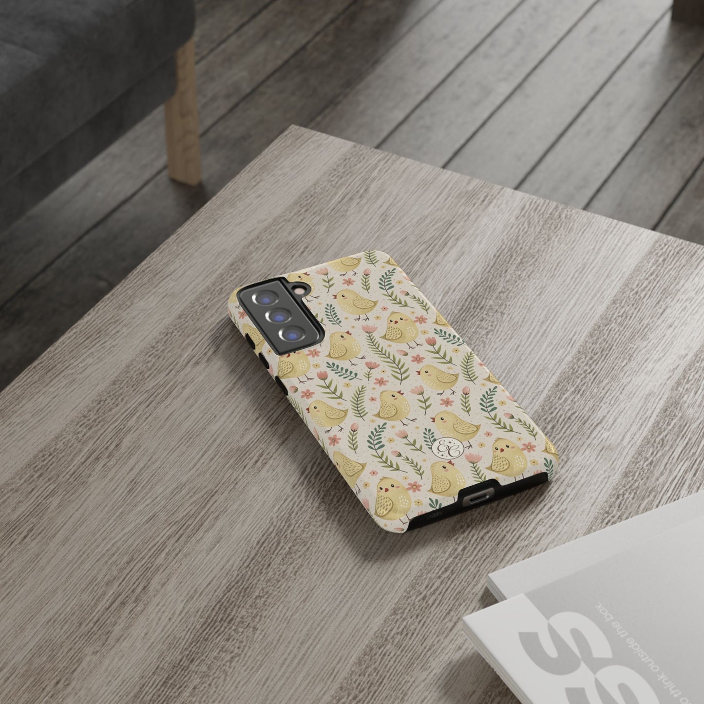 Vintage Floral Chick Pattern Tough Phone Case