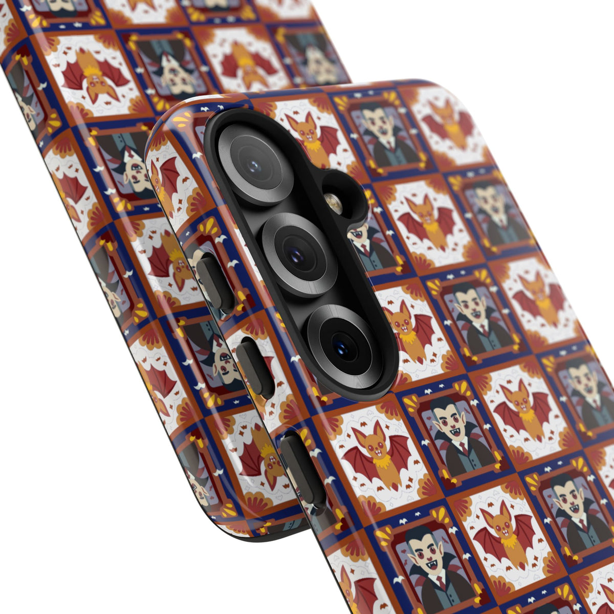 Dracula & Bat Pattern Halloween Phone Case