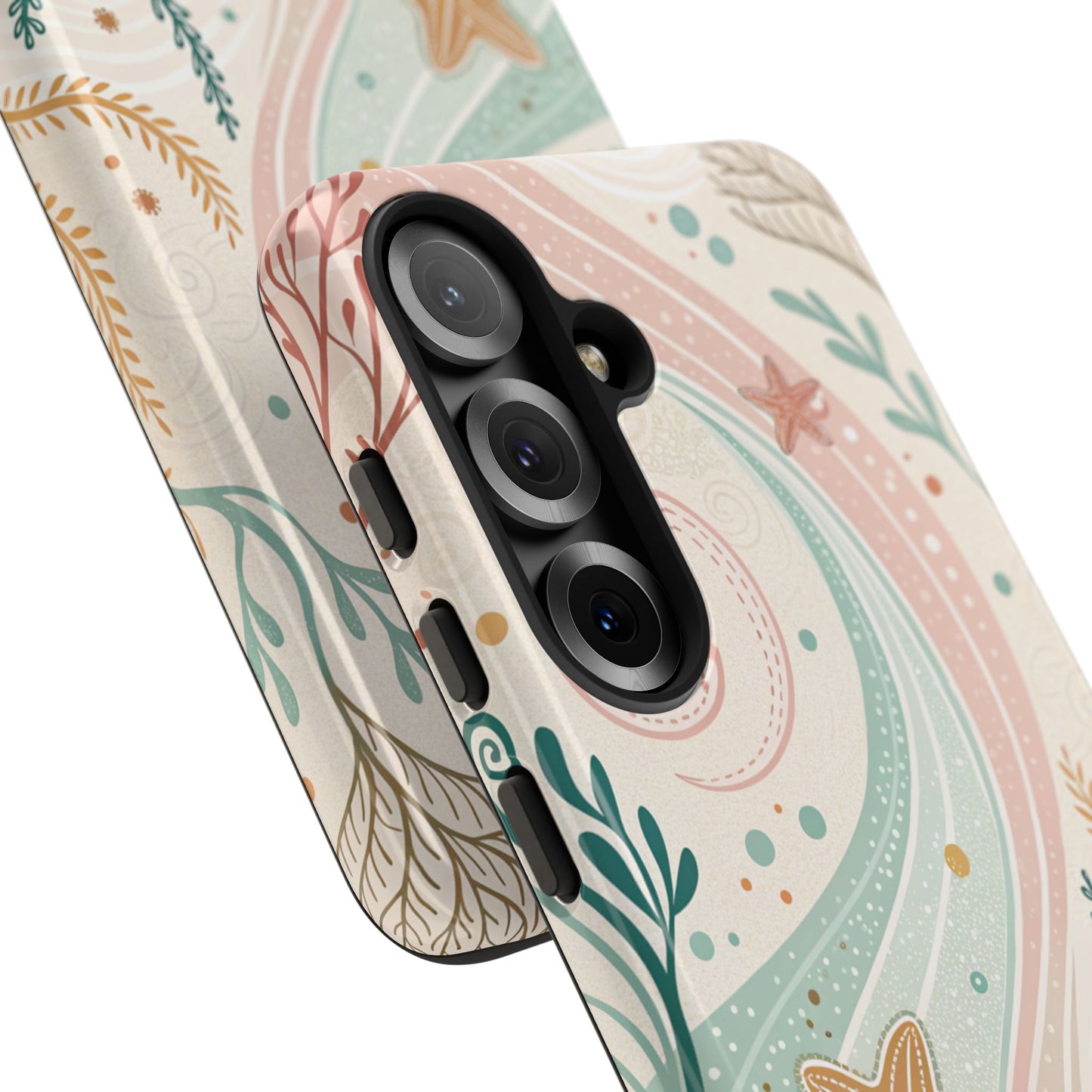 Pink Ocean Boho Doodle Tough Phone Case