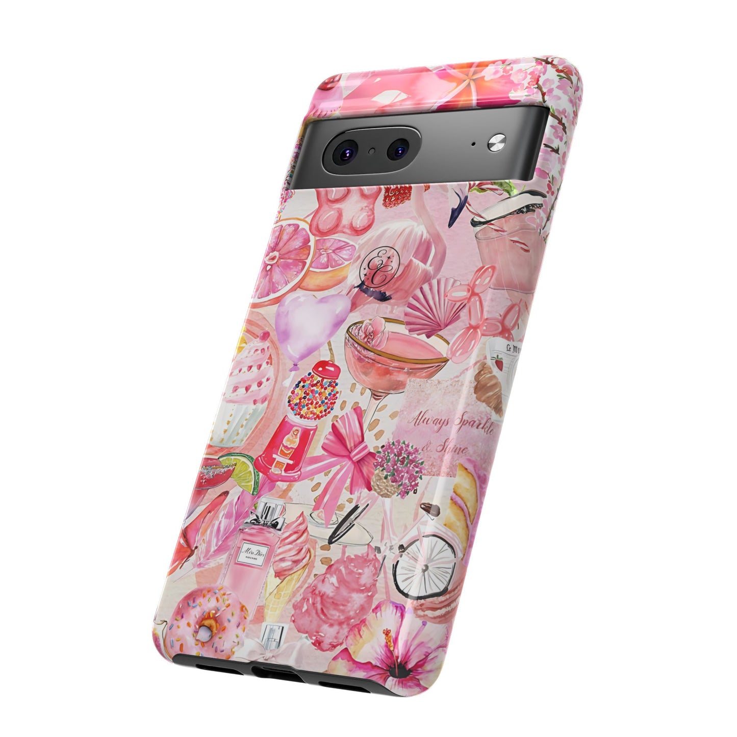 Pink Collage Tough Phone Case