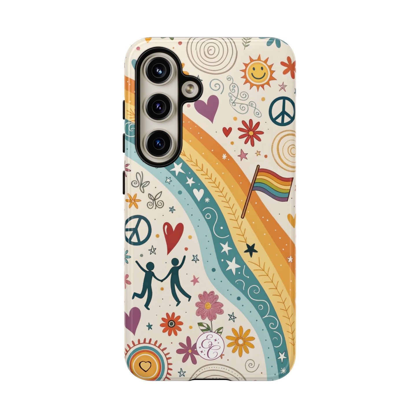 LGTBQ+ Pride Boho Doodle Tough Phone Case