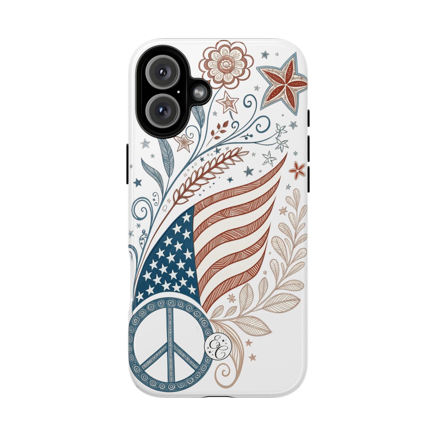 Boho American Flag Tough Phone Case